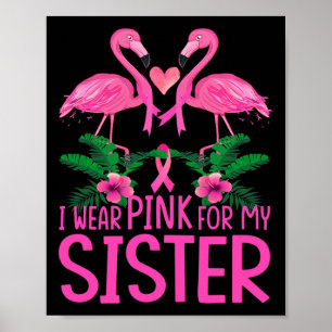 Ik Draag Roze Voor Mijn Zus Borstkanker Bewustzijn Poster