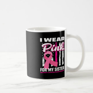 Ik Draag roze voor mijn zuster Borstkanker Koffiemok