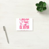 Ik Draag roze voor mijn zuster borstkanker Post-it® Notes (Kantoor)