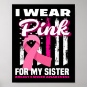 Ik Draag roze voor mijn zuster Borstkanker Poster (Voorkant)