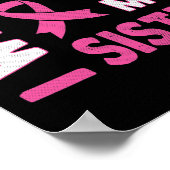 Ik Draag Roze voor mijn zuster Breast Kanker Bewus Poster (Hoek)