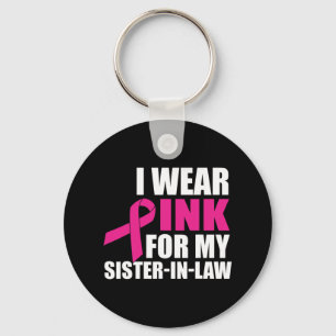 Ik Draag roze voor mijn zuster in de wet borstkank Sleutelhanger