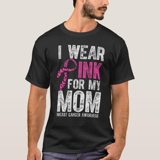 Ik Draag roze voor m'n moeder. T-shirt (Voorkant)