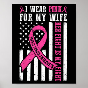 Ik Draag Roze Vrouw Borstkanker Haar Strijd Is Mij Poster