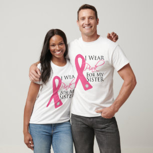 Ik Draag roze zuster Breast Cancer T-shirt
