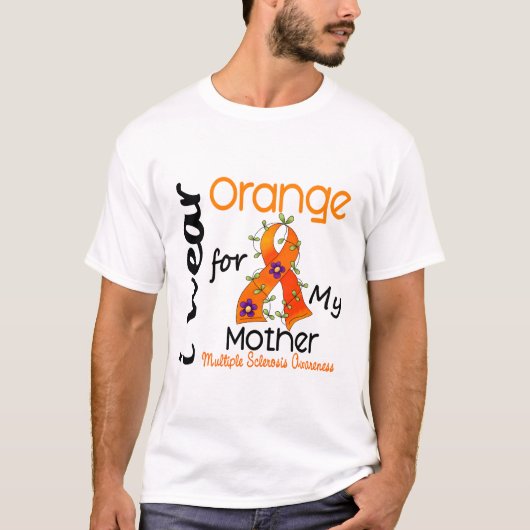 Ik Draag Sinaasappel 43 MS multiple sclerose T-shirt (Voorkant)