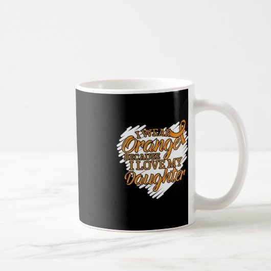 Ik Draag Sinaasappel omdat ik van mijn dochter hou Koffiemok (Rechts)