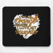 Ik Draag Sinaasappel omdat ik van mijn dochter hou Muismat (Voorkant)