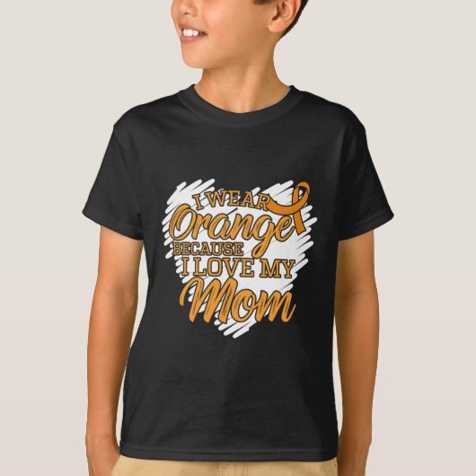 Ik Draag Sinaasappel omdat ik van mijn moeder hou T-shirt (Voorkant)