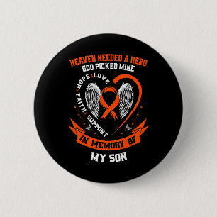 Ik Draag Sinaasappel ter nagedachtenis van mijn zo Ronde Button 5,7 Cm
