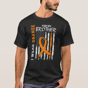 Ik Draag Sinaasappel voor broeder multiple scleros T-shirt