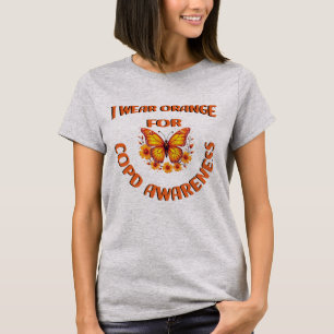 Ik Draag Sinaasappel voor COPD-bewustzijn T-shirt