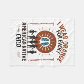 Ik Draag Sinaasappel voor elke Amerikaanse inheems Fleece Deken (Voorkant (Horizontaal))