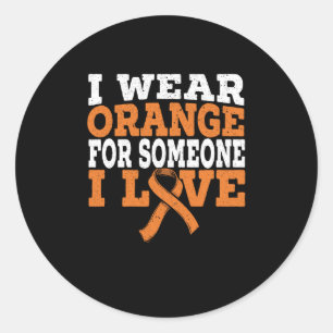 Ik Draag Sinaasappel voor iemand van wie ik hou va Ronde Sticker