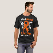 Ik Draag Sinaasappel voor LEUKEMIA T-shirt (Voorkant volledig)