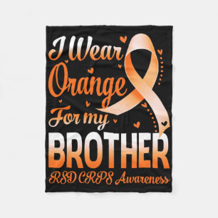 Ik Draag Sinaasappel voor mijn broeder RSD CRPS Aw Fleece Deken