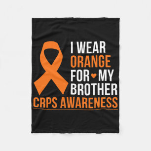 Ik Draag Sinaasappel voor mijn broeder RSD CRPS Aw Fleece Deken