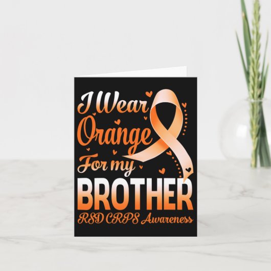 Ik Draag Sinaasappel voor mijn broeder RSD CRPS Aw Kaart (Voorkant)