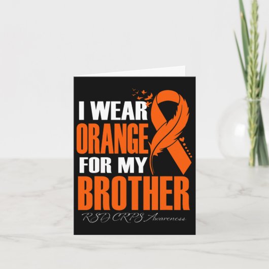 Ik Draag Sinaasappel voor mijn broeder RSD CRPS Aw Kaart (Voorkant)