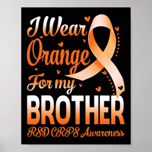 Ik Draag Sinaasappel voor mijn broeder RSD CRPS Aw Poster