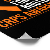 Ik Draag Sinaasappel voor mijn broeder RSD CRPS Aw Poster (Hoek)