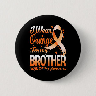 Ik Draag Sinaasappel voor mijn broeder RSD CRPS Aw Ronde Button 5,7 Cm