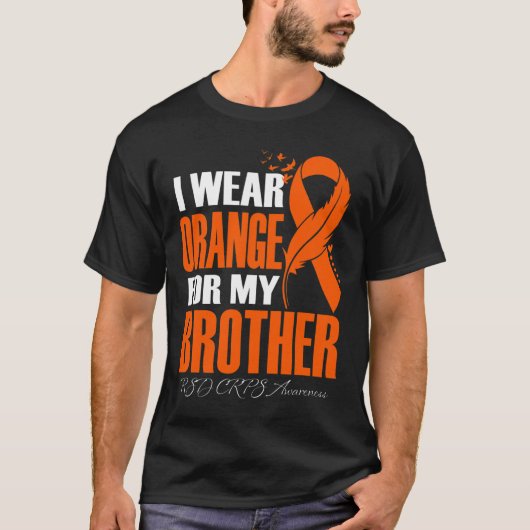 Ik Draag Sinaasappel voor mijn broeder RSD CRPS Aw T-shirt (Voorkant)