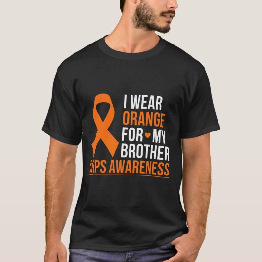 Ik Draag Sinaasappel voor mijn broeder RSD CRPS Aw T-shirt (Voorkant)
