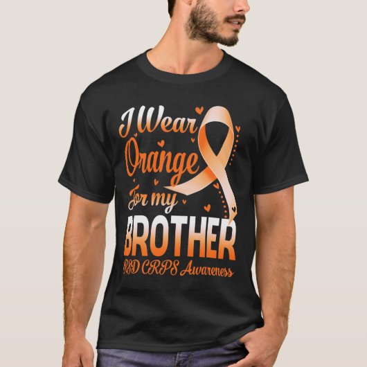 Ik Draag Sinaasappel voor mijn broeder RSD CRPS Aw T-shirt (Voorkant)