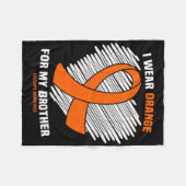 Ik Draag Sinaasappel voor mijn broeder RSDCRPS Bew Fleece Deken (Voorkant (Horizontaal))