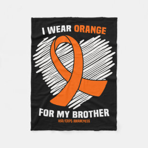 Ik Draag Sinaasappel voor mijn broeder RSDCRPS Bew Fleece Deken