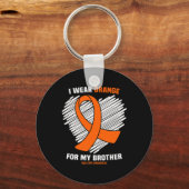 Ik Draag Sinaasappel voor mijn broeder RSDCRPS Bew Sleutelhanger (Voorkant)