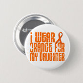 Ik Draag Sinaasappel voor mijn dochter 16 Ronde Button 5,7 Cm (Voorkant /achterkant)
