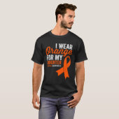 Ik Draag Sinaasappel voor mijn dochter Leukemia Wa T-shirt (Voorkant volledig)