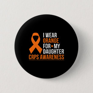 Ik Draag Sinaasappel voor mijn dochter RSD CRPS Aw Ronde Button 5,7 Cm
