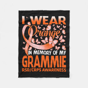 Ik Draag Sinaasappel voor mijn Grammie RSD CRPS Aw Fleece Deken