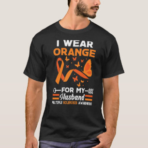 Ik Draag Sinaasappel voor mijn man multiple sclero T-shirt
