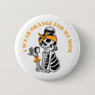 Ik Draag Sinaasappel voor mijn moeder CRPS Awarene Ronde Button 5,7 Cm
