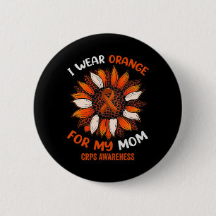 Ik Draag Sinaasappel voor mijn moeder CRPS Awarene Ronde Button 5,7 Cm