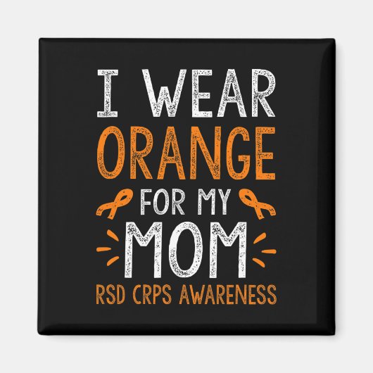 Ik Draag Sinaasappel voor mijn moeder krijger RSD Magneet (Voorkant)
