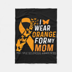 Ik Draag Sinaasappel voor mijn moeders MS Multiple Fleece Deken