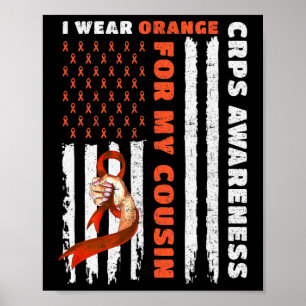 Ik Draag Sinaasappel voor mijn neef CRPS Awareness Poster