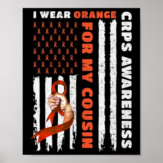 Ik Draag Sinaasappel voor mijn neef CRPS Awareness Poster (Voorkant)