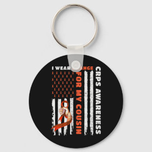 Ik Draag Sinaasappel voor mijn neef CRPS Awareness Sleutelhanger