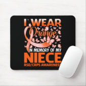 Ik Draag Sinaasappel voor mijn nichtje RSD CRPS Aw Muismat (Met muis)