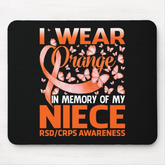 Ik Draag Sinaasappel voor mijn nichtje RSD CRPS Aw Muismat (Voorkant)