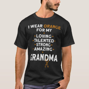 Ik Draag Sinaasappel voor mijn oma leukemie bewust T-shirt