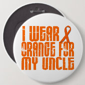 Ik Draag Sinaasappel voor mijn oom 16 Ronde Button 6,0 Cm (Voorkant /achterkant)