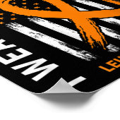 Ik Draag Sinaasappel voor mijn oom Leukemia Awaren Poster (Hoek)