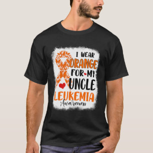 Ik Draag Sinaasappel voor mijn oom Leukemie Awaren T-shirt